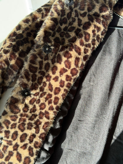 Stylish faux fur leo jacket