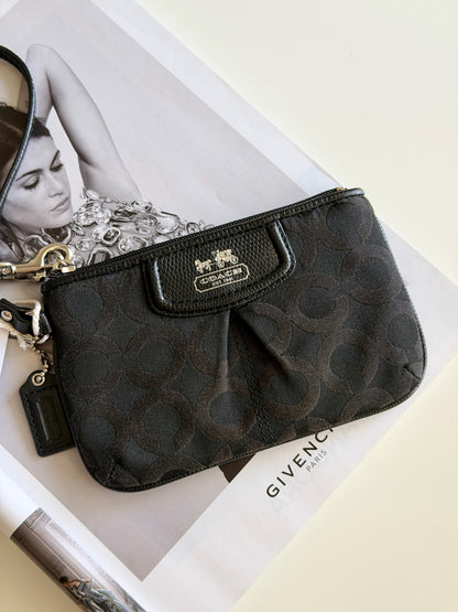 Vintage Coach black wristlet