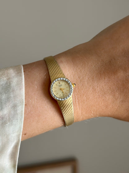 Stunning authentic vintage gold-plated Citizen watch (1980s)