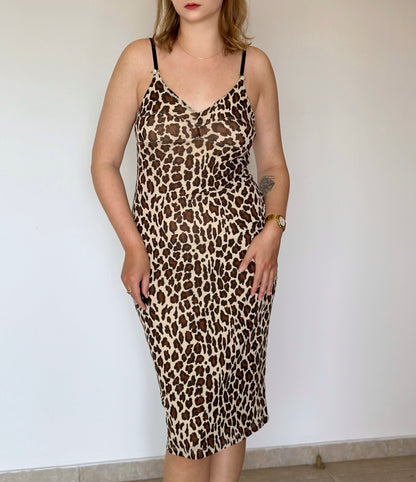 Amazing vintage animal print slip dress Kookaї (early 90s)