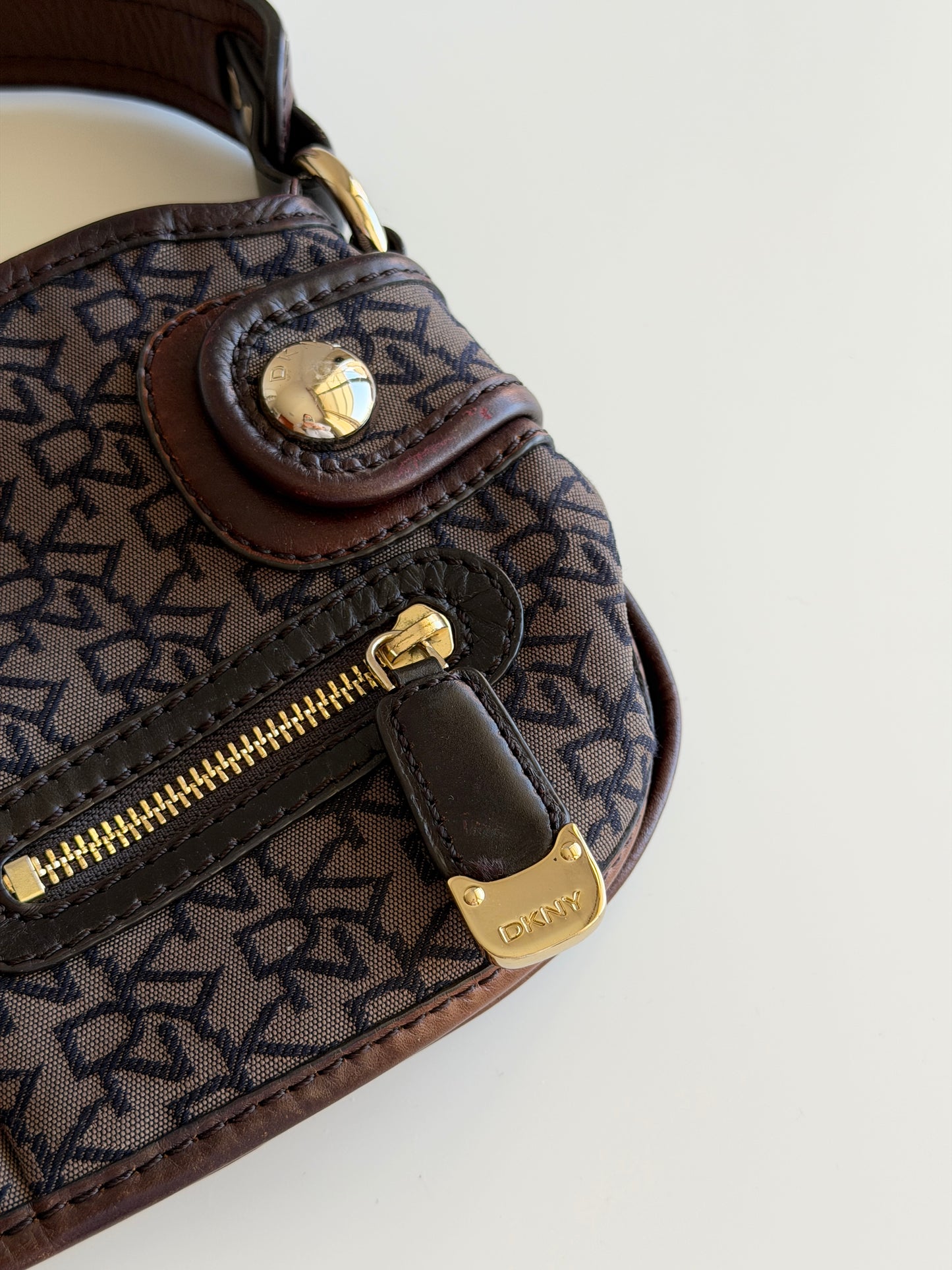 Vintage DKNY bag in signature brown monogram