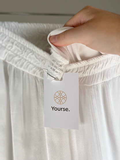 Stunning white wide-leg pants from Fame (made in Italy)