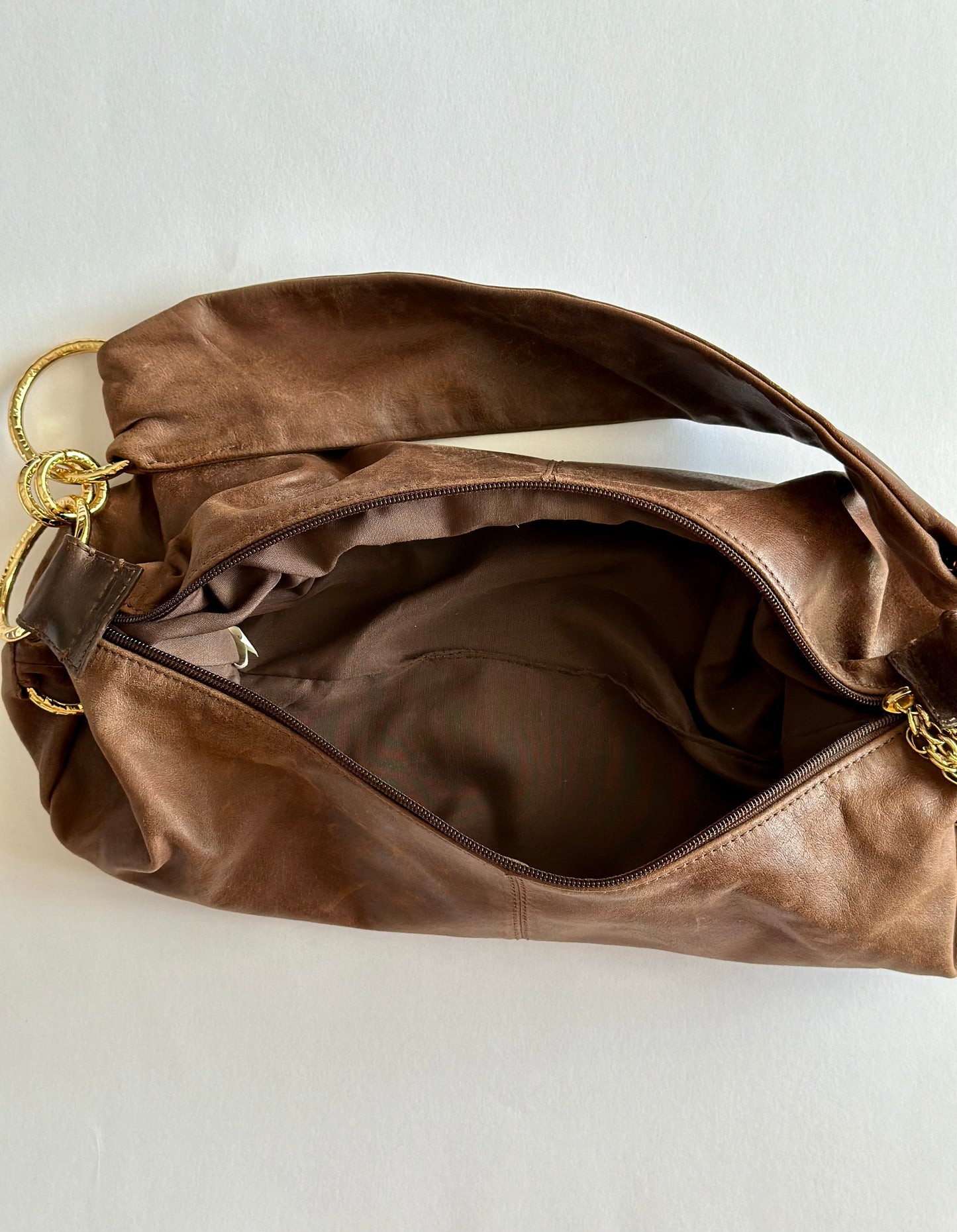 Stylish vintage distressed leather bag