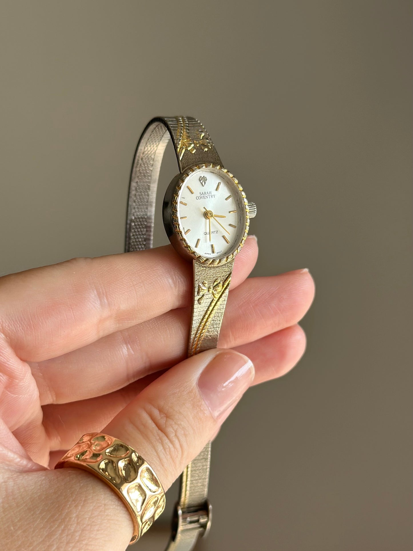 Charming vintage Sarah Coventry watch with a delicate design