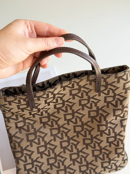 Vintage DKNY brown tote bag