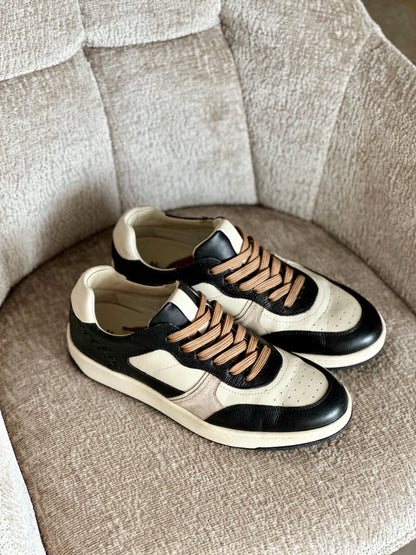 Leather trainers Massimo Dutti