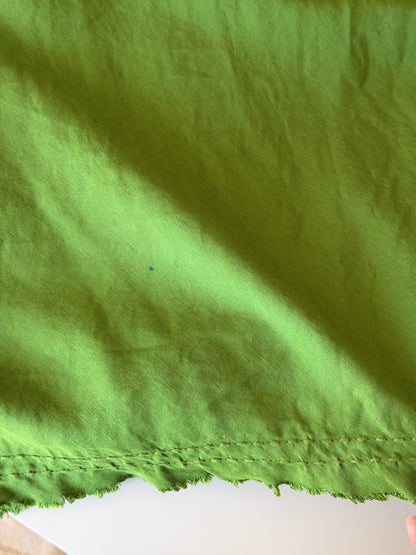 Vibrant green halter-neck linen dress