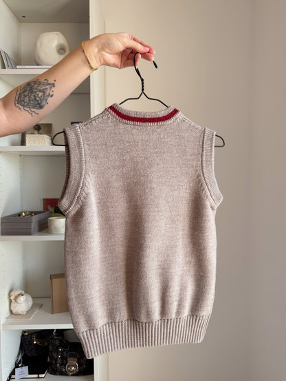 Vintage wool knit vest