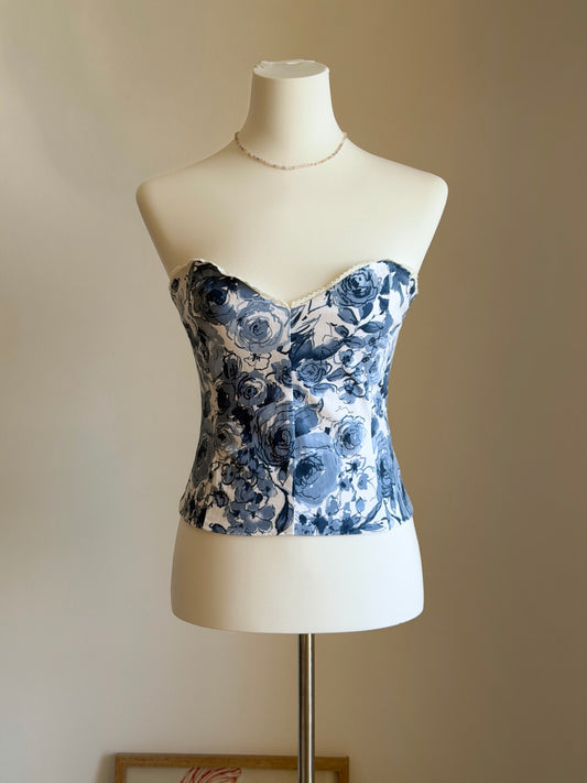Stunning vintage floral corset top