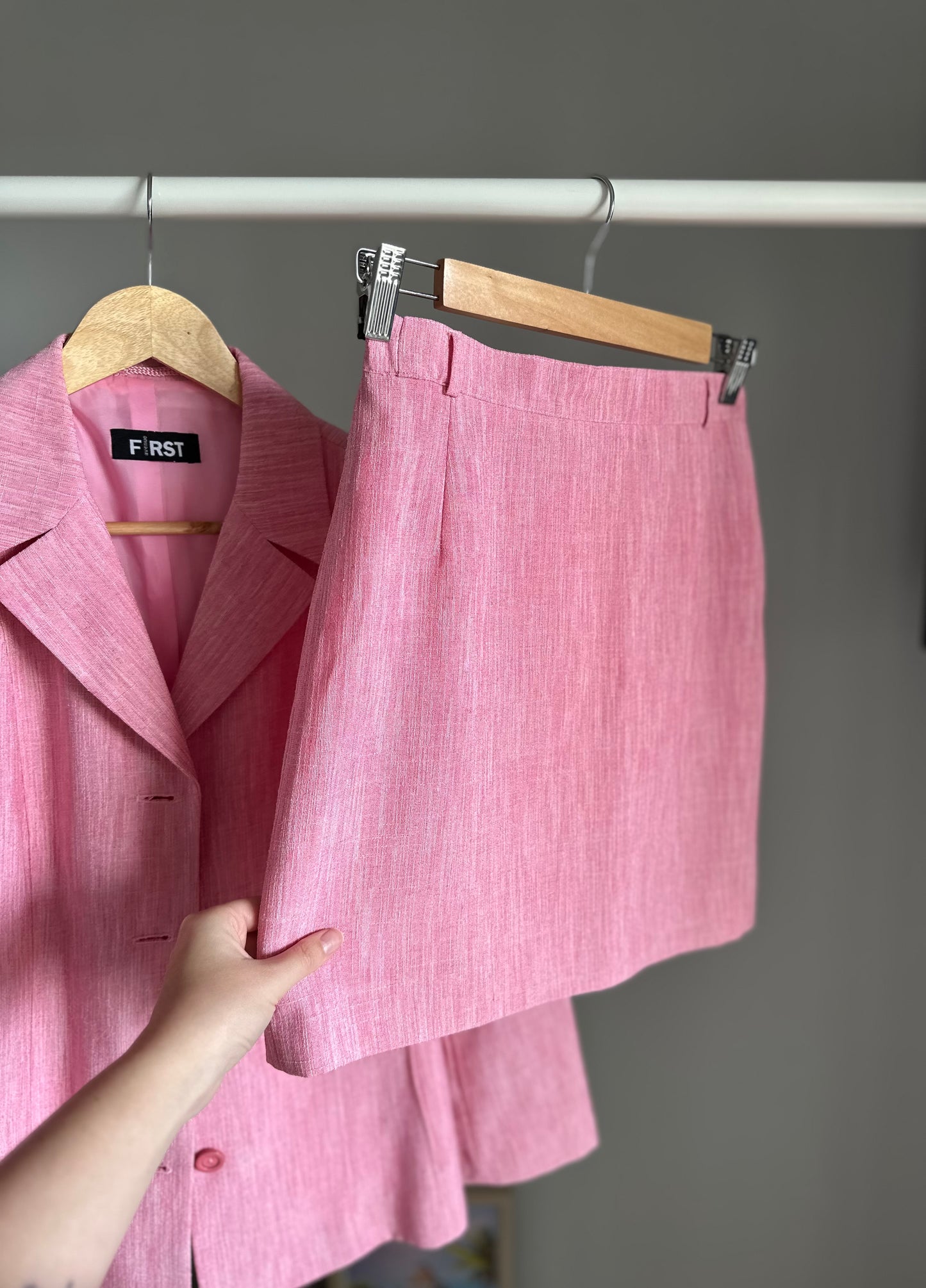 Lovely vintage two-piece pink suit