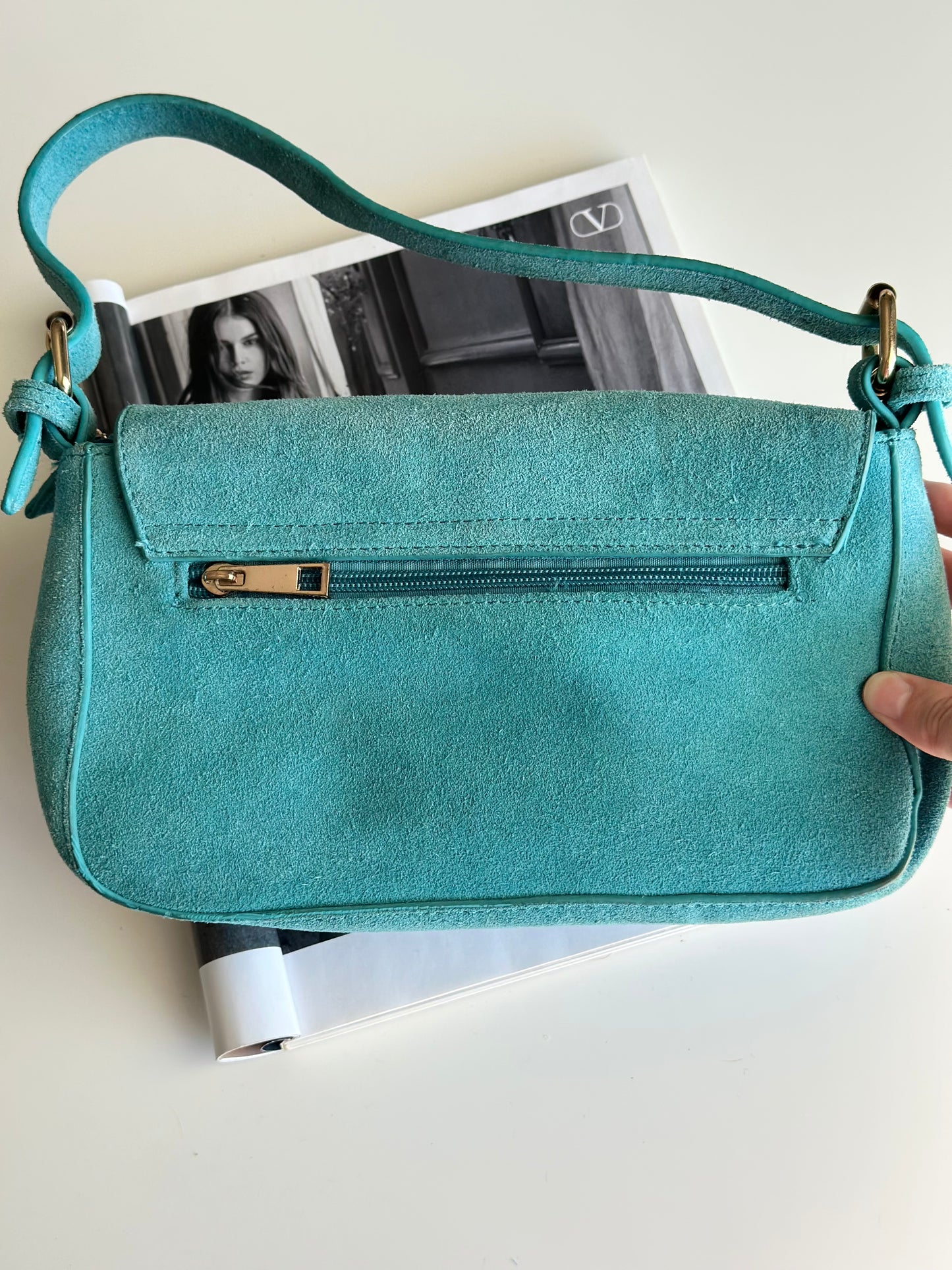 Lovely vintage suede shoulder bag