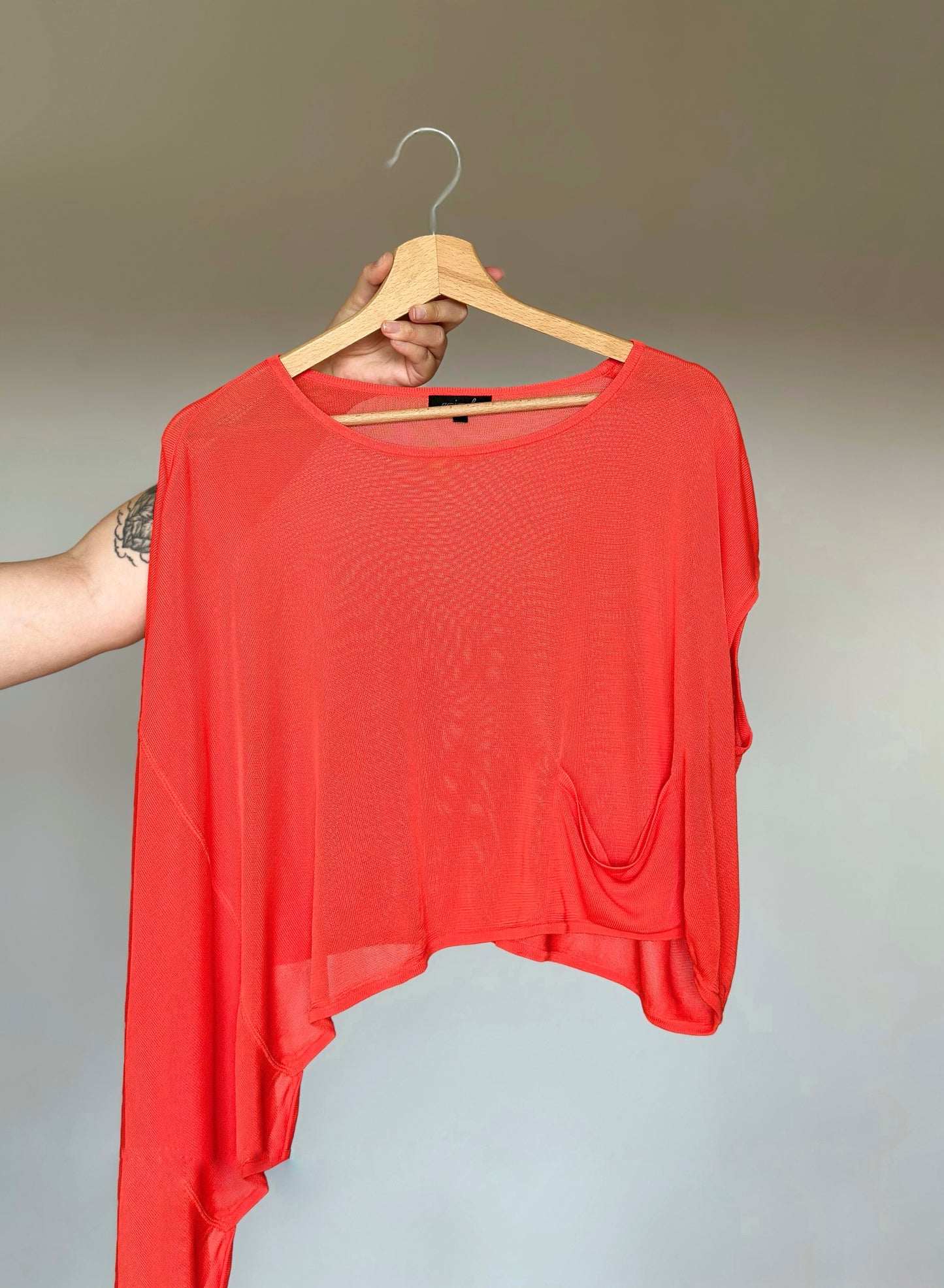 Vintage asymmetrical top-cape