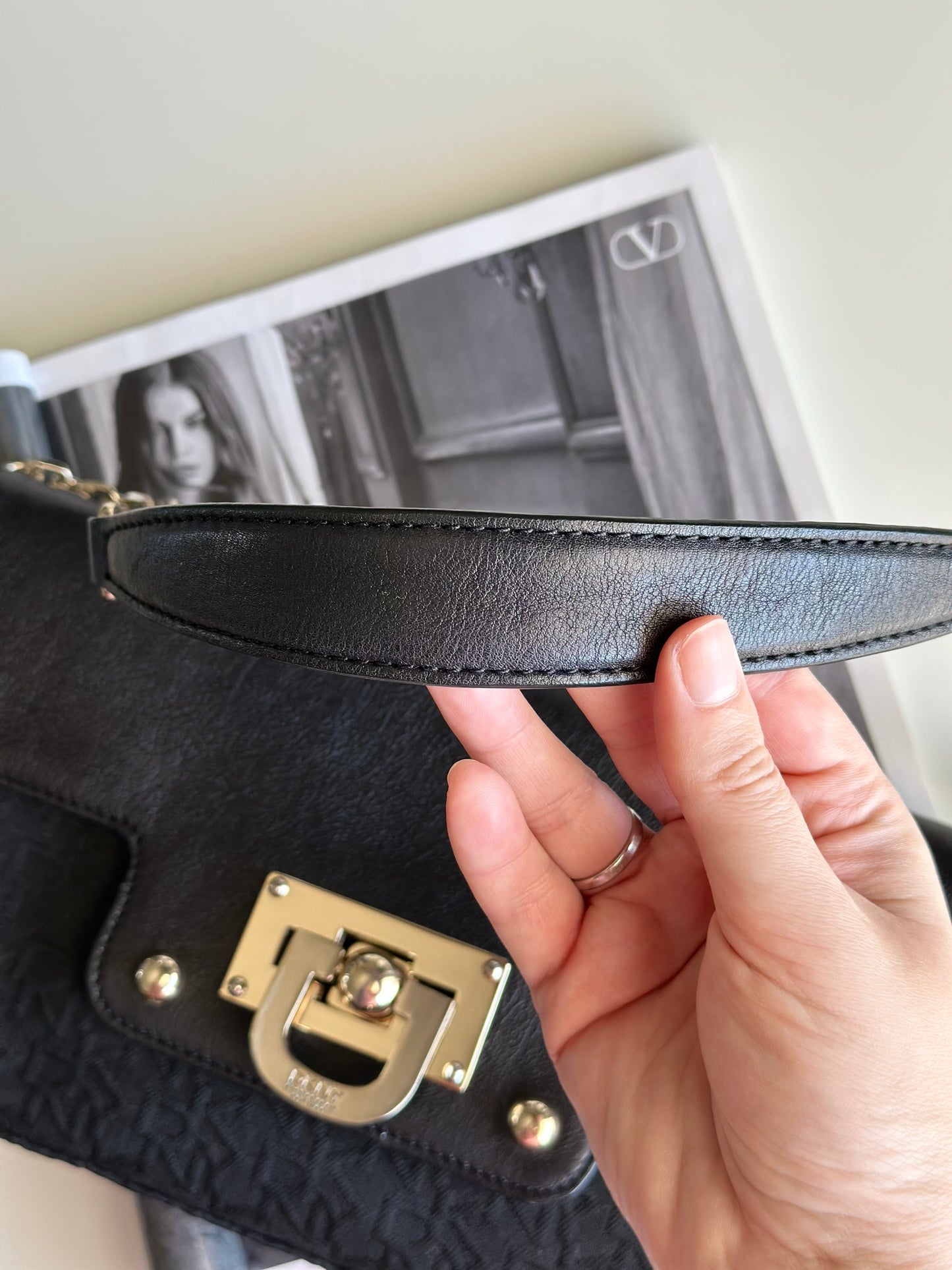 Sophisticated vintage DKNY clutch/shoulder bag