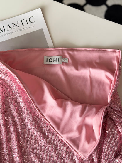 Amazing shimmering pink midi-maxi skirt