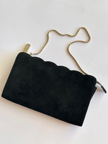 Amazing vintage suede clutch bag