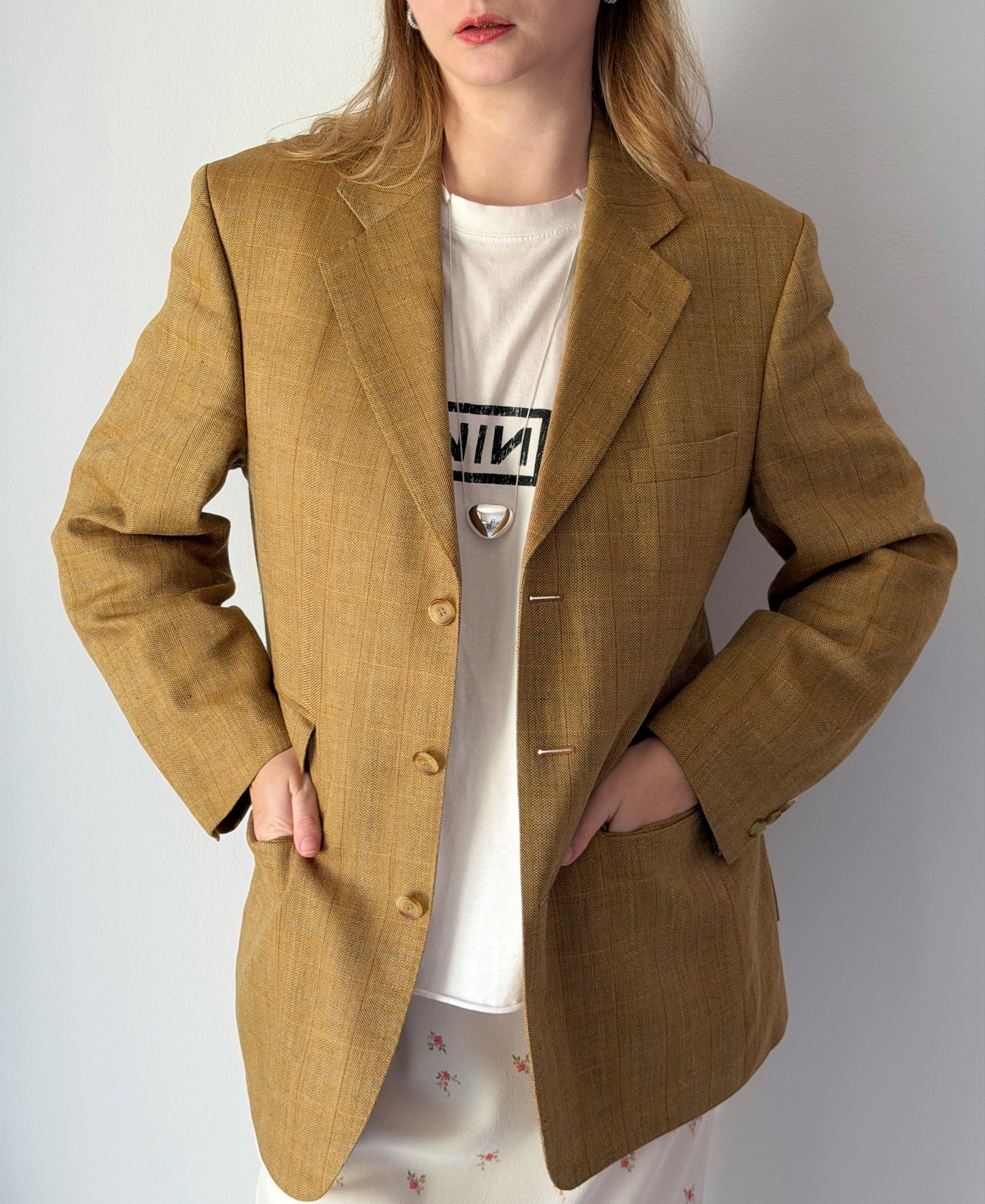 Vintage blazer DAKS in a rich mustard tone