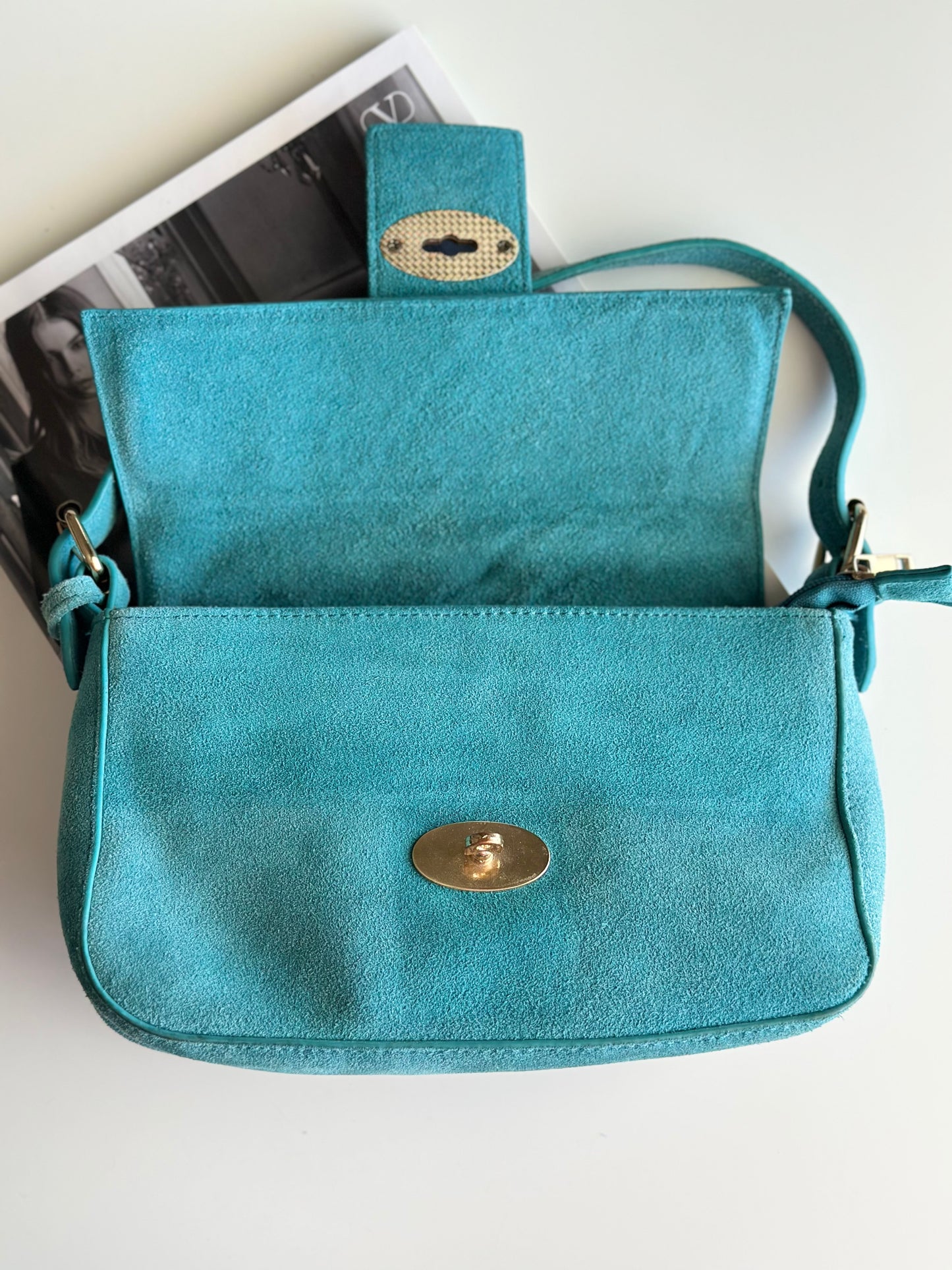 Lovely vintage suede shoulder bag