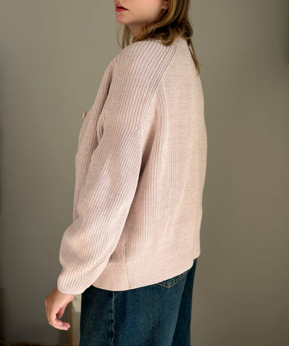 Cozy light pink cardigan from COS
