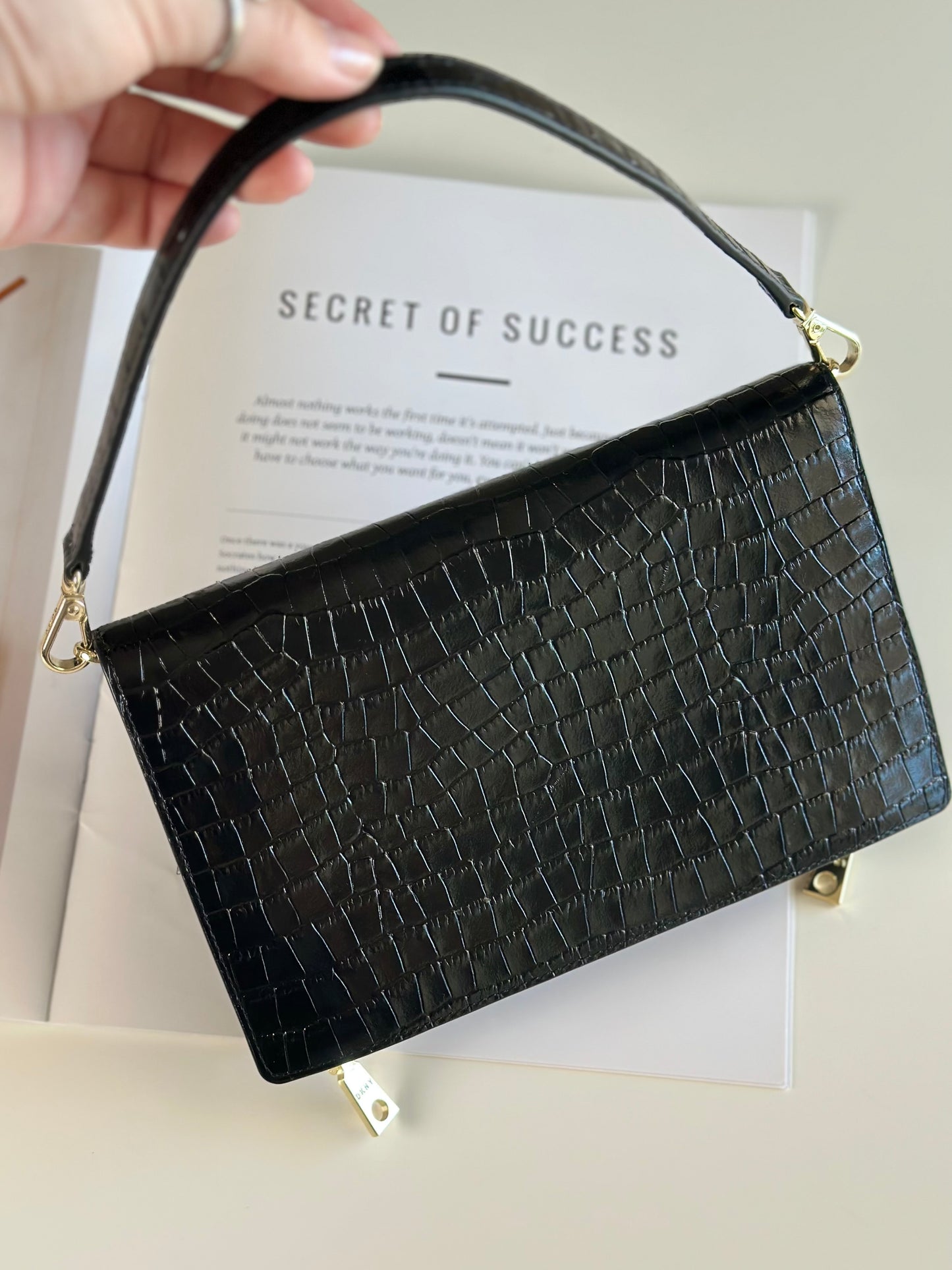 Chic DKNY leather clutch wallet