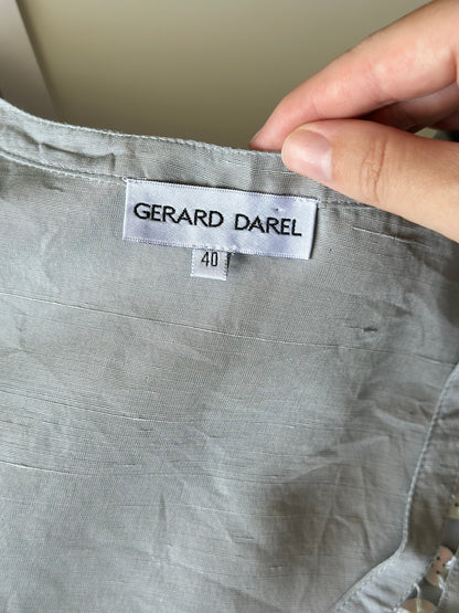 Vintage raw silk silver top by Gerard Darel