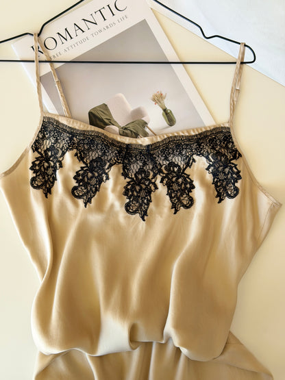 Elegant vintage slip silk dress