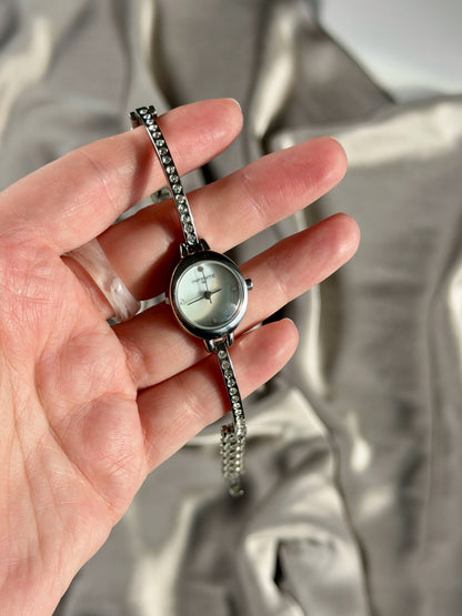 Delicate vintage watch with sparkling stones bracelet