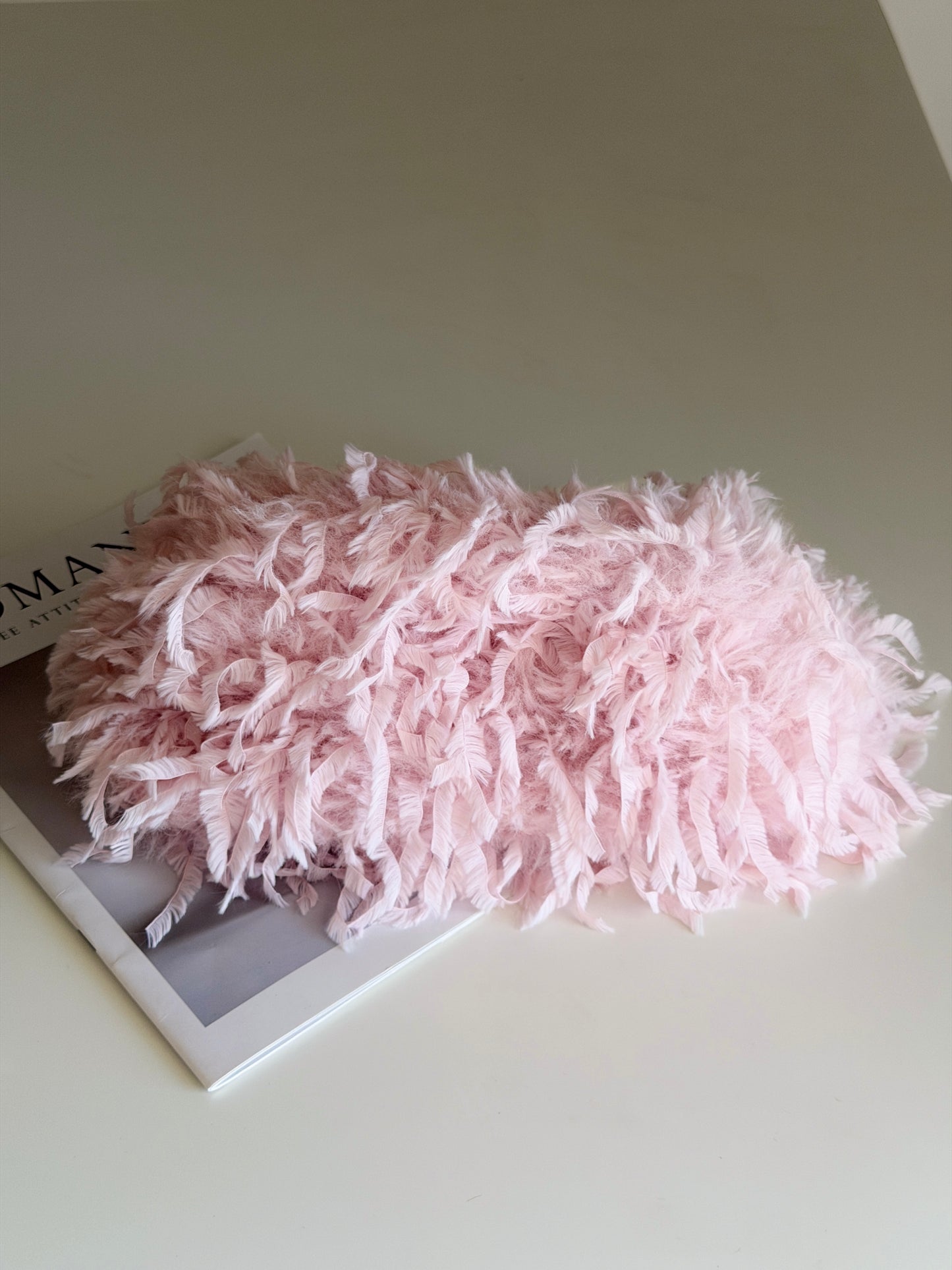 Playful pink clutch bag