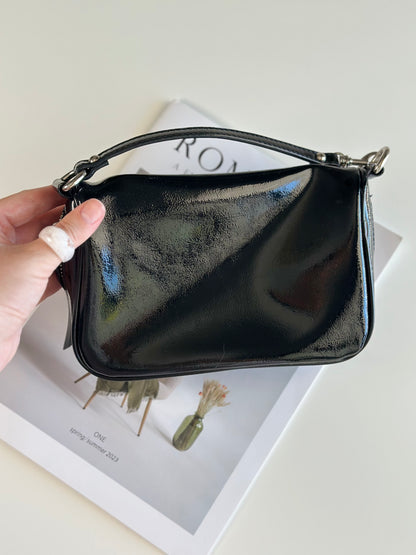 Glossy black vintage bag from DKNY