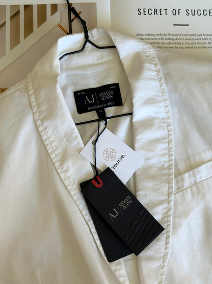 White Armani Jeans cotton blazer