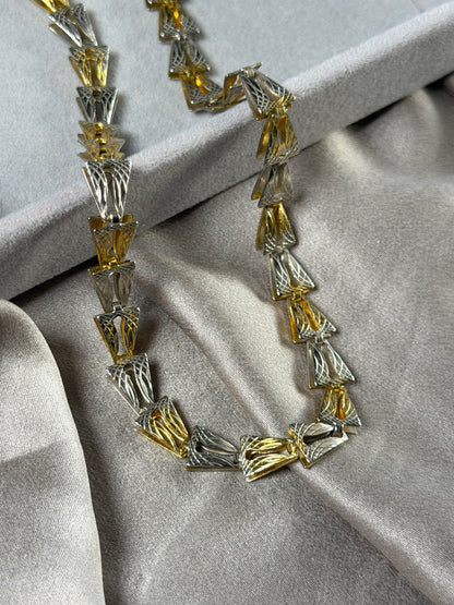 Stunning vintage two-tone necklace