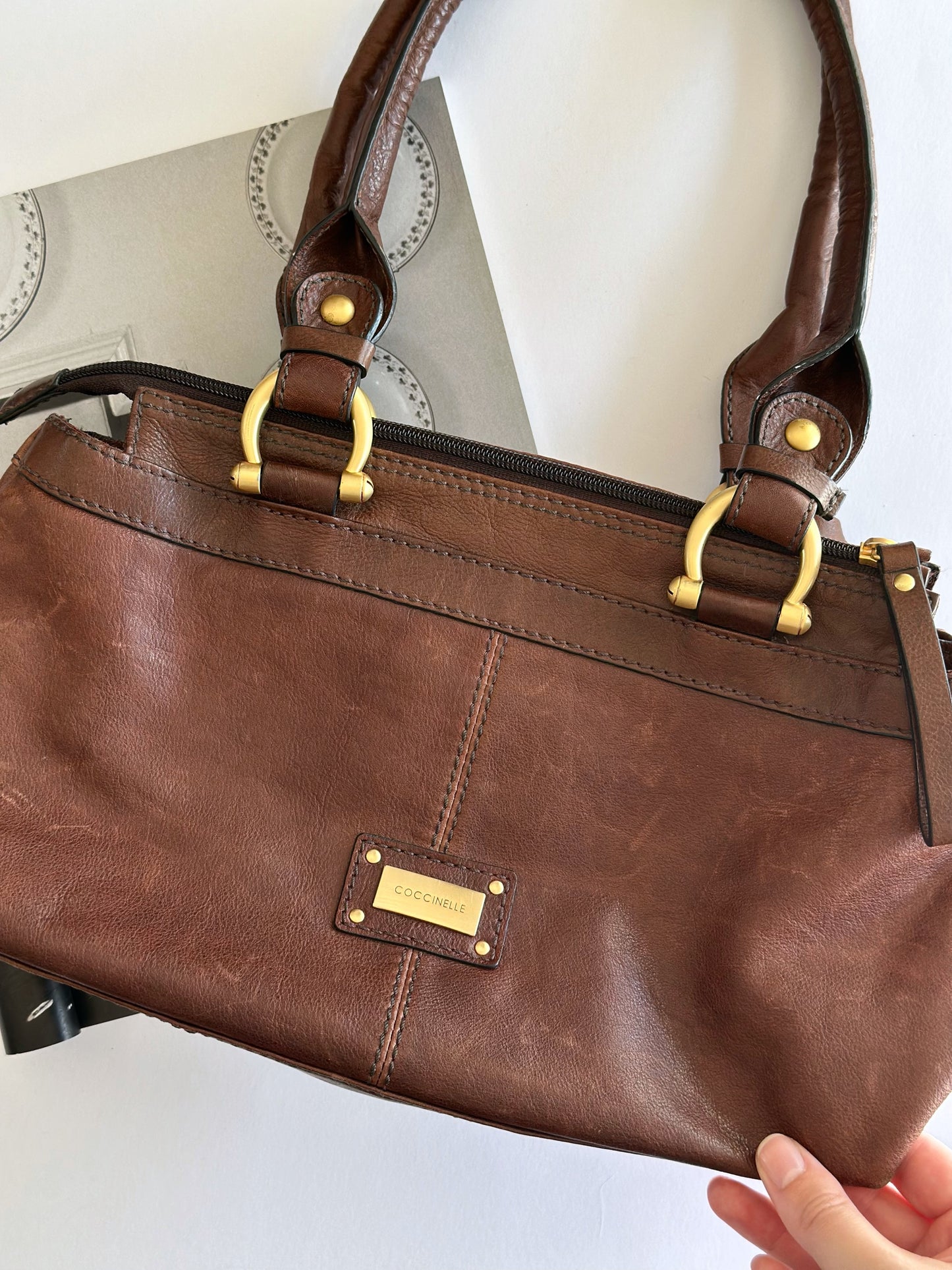 Incredible vintage leather bag by Coccinelle