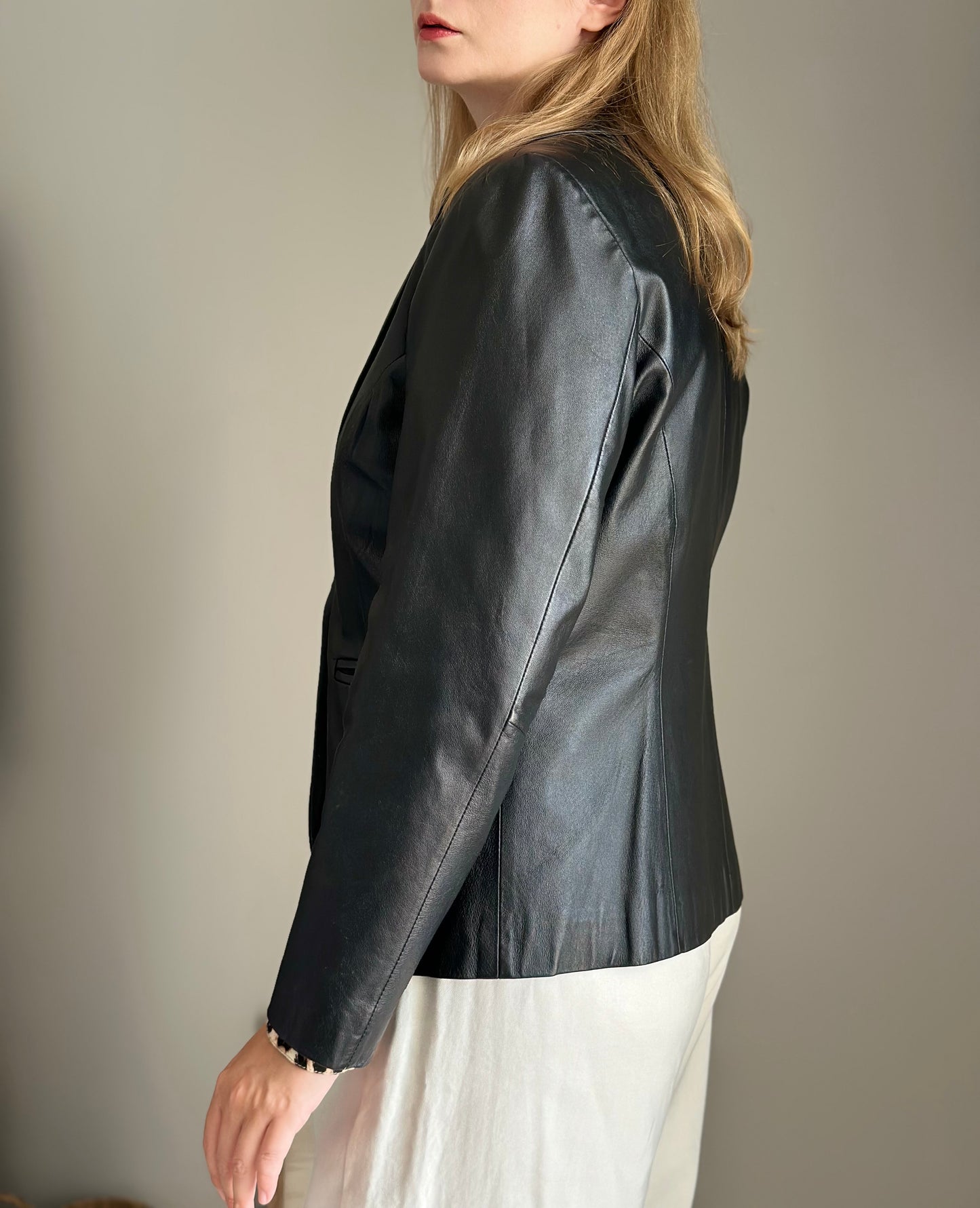 Vintage black leather jacket