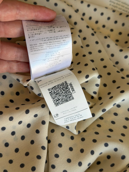 Authentic Valentino polka dot silk blouse