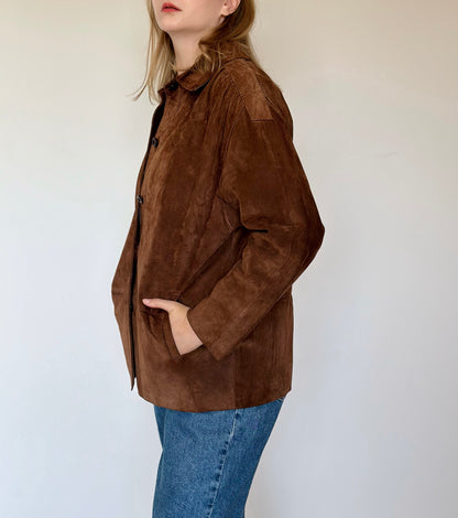 Vintage 100% suede brown jacket