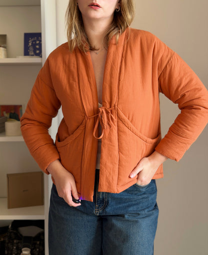 Quilted terracotta jacket