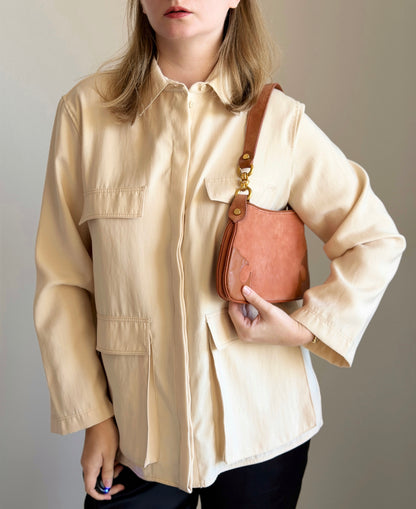Vintage suede caramel bag