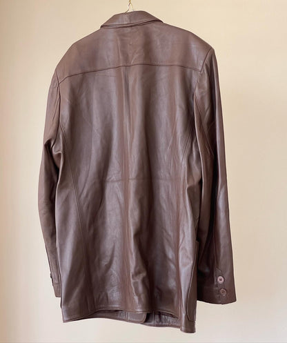 Vintage oversized leather jacket