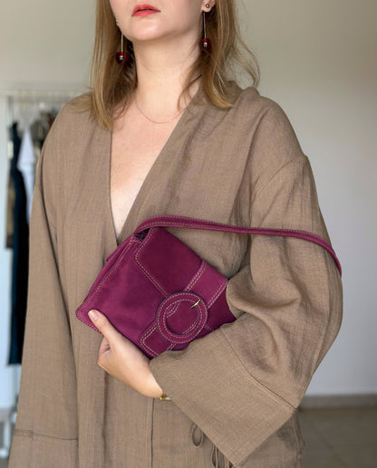 Vintage suede shoulder bag Monsoon