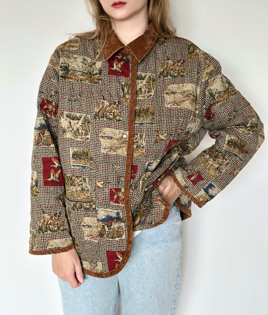 Vintage reversible quilted jacket Pendleton (1990s)