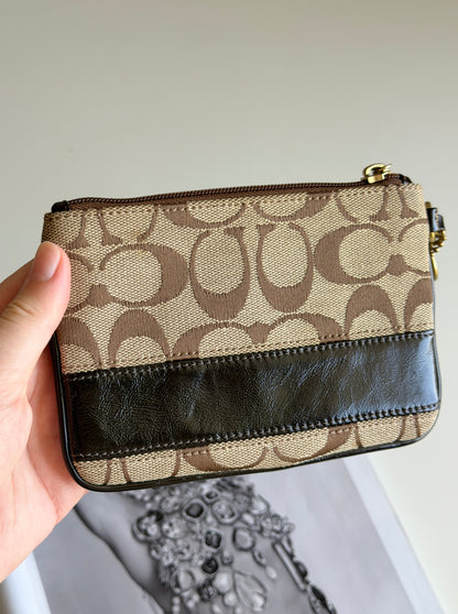 Vintage Coach signature wristlet