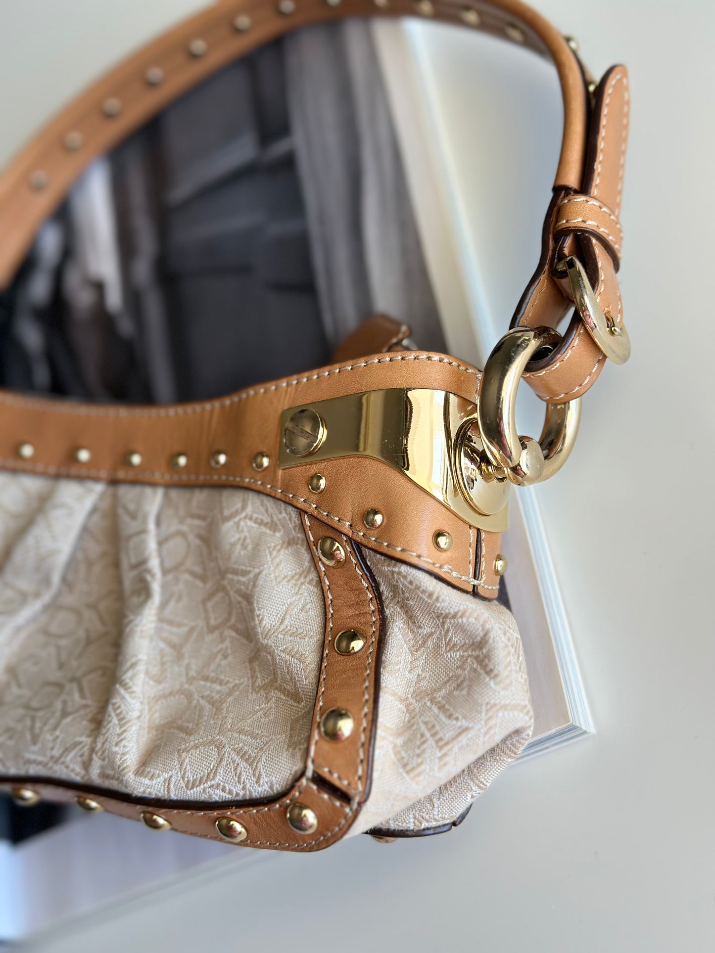 Vintage chic DKNY small bag with edgy details