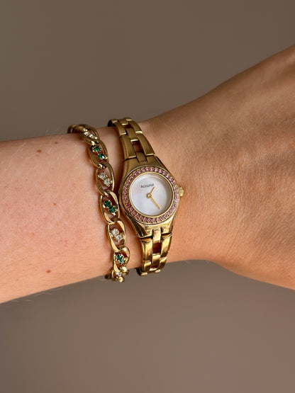 Charming vintage Accurist watch with 4 interchangeable bezels