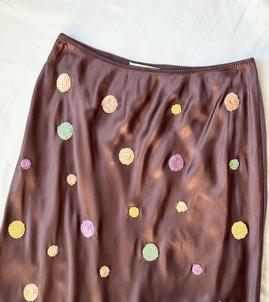 Stunning vintage silk midi skirt by Gerard Darel