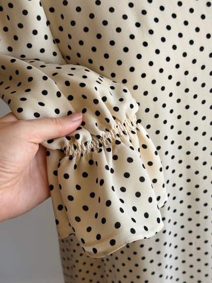 Authentic Valentino polka dot silk blouse