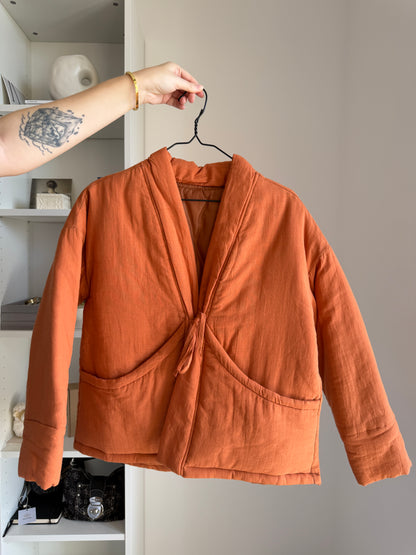 Quilted terracotta jacket