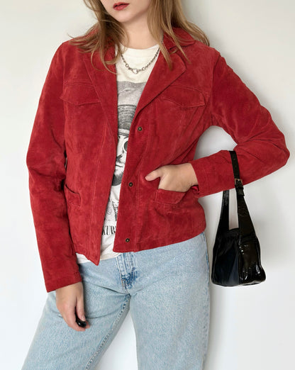 Striking vintage 100% leather jacket