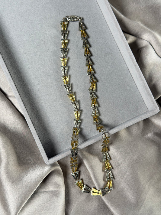 Stunning vintage two-tone necklace