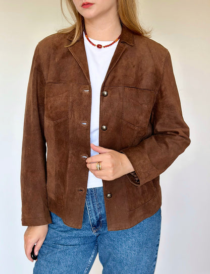 Vintage 100% suede brown jacket