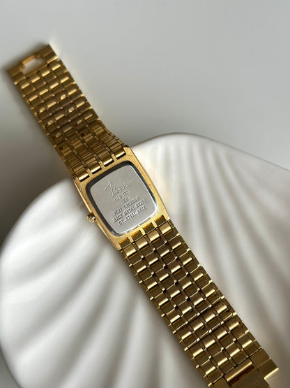 Elegant vintage unisex gold-tone watch by John Weitz ✨