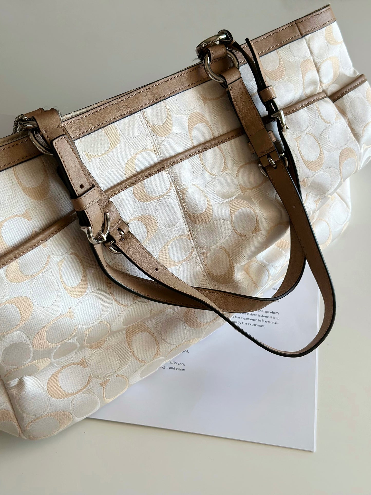 Coach tote bag with iconic “C” monogram
